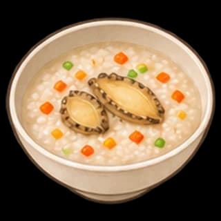전복죽 완성 모습 일러스트