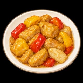 카레닭고기볶음 완성 모습 일러스트