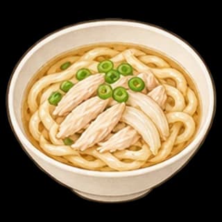 닭칼국수 완성 모습 일러스트