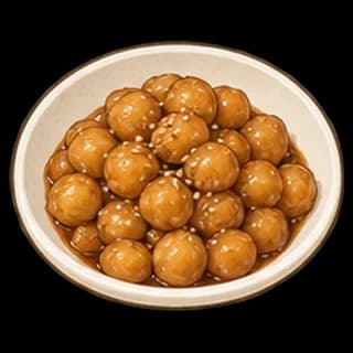 병아리콩간장조림 완성 모습 일러스트