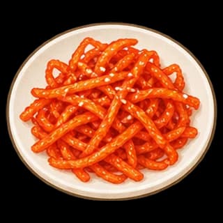 진미채볶음 완성 모습 일러스트