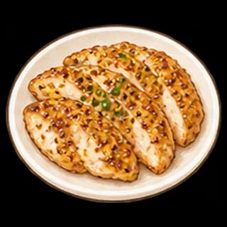 머스터드닭고기구이 완성 모습 일러스트