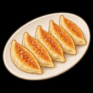 군만두 완성 모습 일러스트