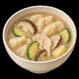 들깨수제비 완성 모습 일러스트