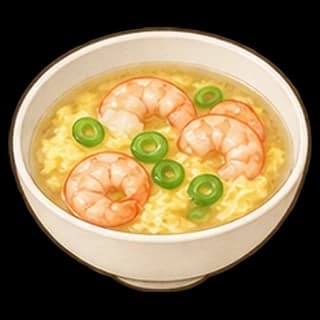 새우달걀국 완성 모습 일러스트