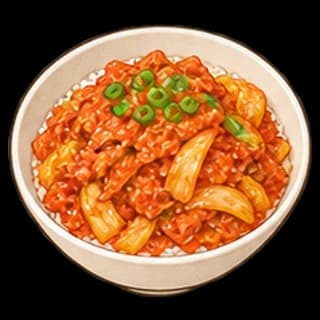 매콤참치덮밥 완성 모습 일러스트