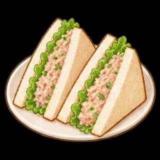 참치샌드위치 완성 모습 일러스트