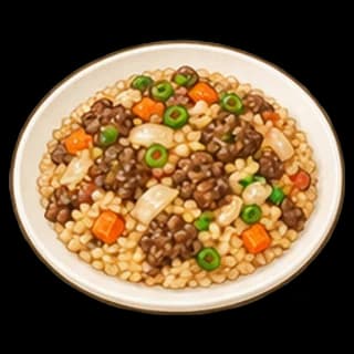 소고기볶음밥 완성 모습 일러스트