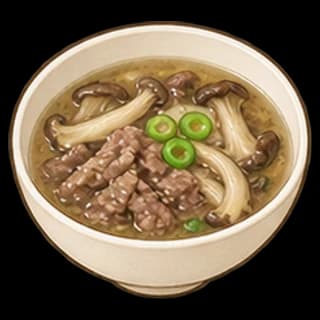 소고기버섯국 완성 모습 일러스트