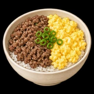 소고기소보로덮밥 완성 모습 일러스트