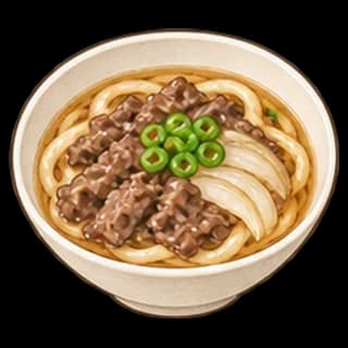 소고기우동 완성 모습 일러스트