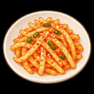 도라지무침 완성 모습 일러스트