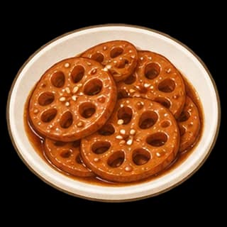 연근조림 완성 모습 일러스트