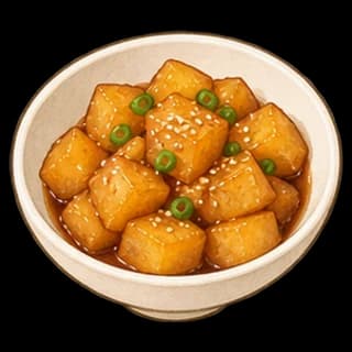 감자조림 완성 모습 일러스트