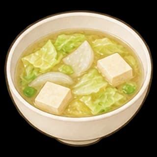 양배추맑은국 완성 모습 일러스트