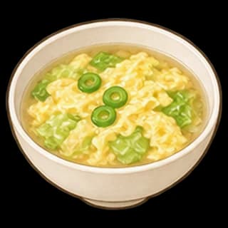 양배추달걀국 완성 모습 일러스트