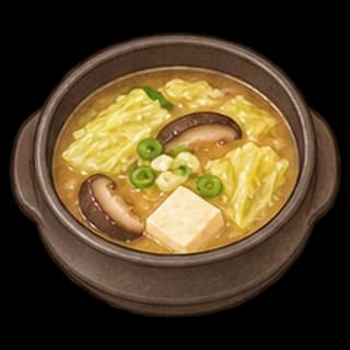양배추미소찌개 완성 모습 일러스트