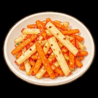 당근사과무침 완성 모습 일러스트