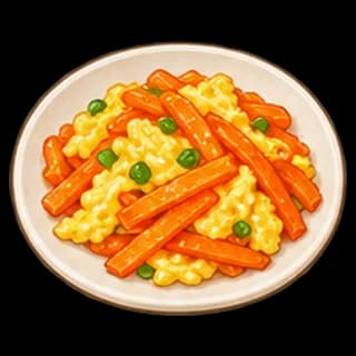 당근달걀볶음 완성 모습 일러스트