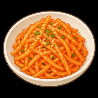 당근라페 완성 모습 일러스트