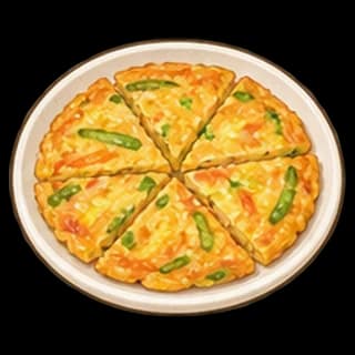 당근애호박전 완성 모습 일러스트