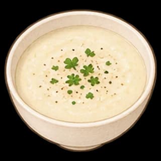 콜리플라워수프 완성 모습 일러스트