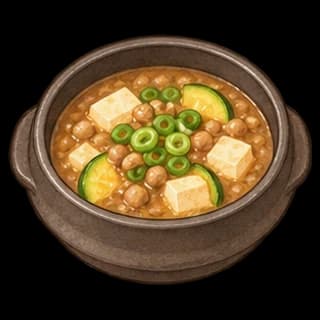 청국장찌개 완성 모습 일러스트