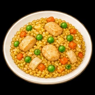 닭고기카레볶음밥 완성 모습 일러스트