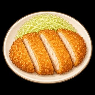 치킨가스 완성 모습 일러스트
