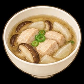 닭고기버섯국 완성 모습 일러스트