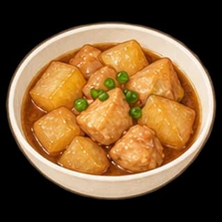 닭고기무조림 완성 모습 일러스트