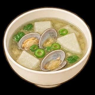 바지락무국 완성 모습 일러스트