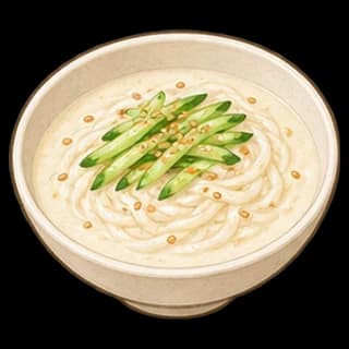 두유콩국수 완성 모습 일러스트
