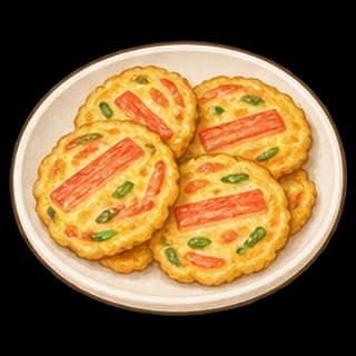 맛살전 완성 모습 일러스트