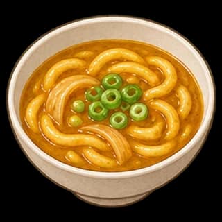 카레우동 완성 모습 일러스트