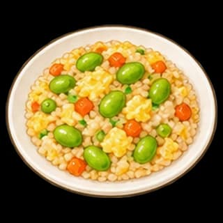 에다마메볶음밥 완성 모습 일러스트