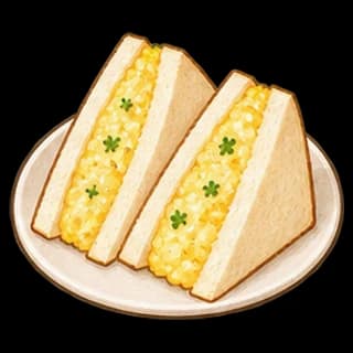 달걀샌드위치 완성 모습 일러스트