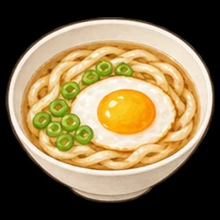달걀우동 완성 모습 일러스트