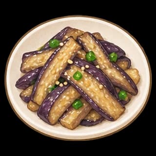 가지나물 완성 모습 일러스트