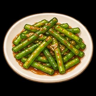 마늘종볶음 완성 모습 일러스트