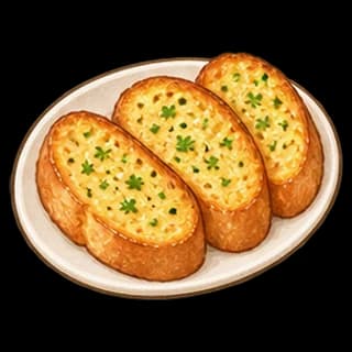 마늘빵 완성 모습 일러스트