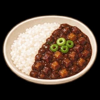 짜장밥 완성 모습 일러스트