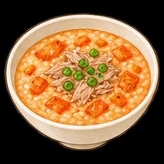 김치참치죽 완성 모습 일러스트