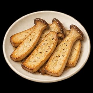 새송이버섯버터구이 완성 모습 일러스트