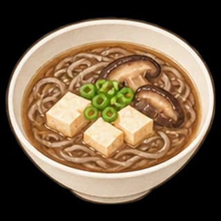 미소온메밀국수 완성 모습 일러스트