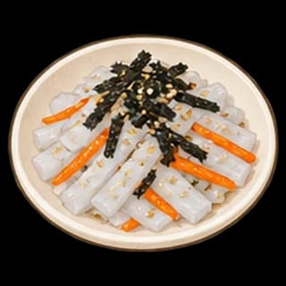 청포묵무침 완성 모습 일러스트