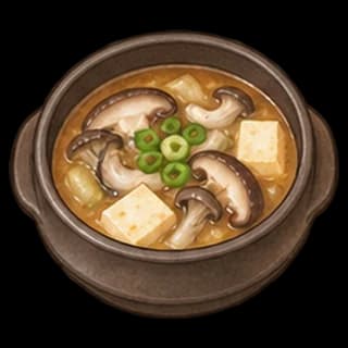 버섯된장찌개 완성 모습 일러스트