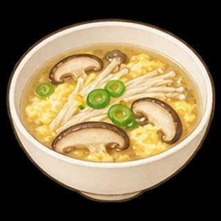 버섯달걀국 완성 모습 일러스트
