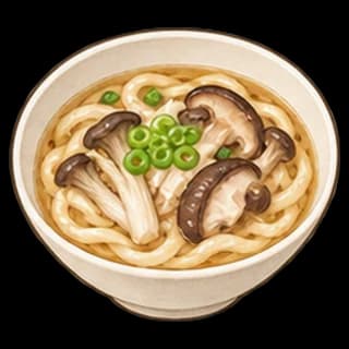 버섯칼국수 완성 모습 일러스트
