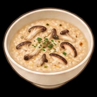 버섯죽 완성 모습 일러스트